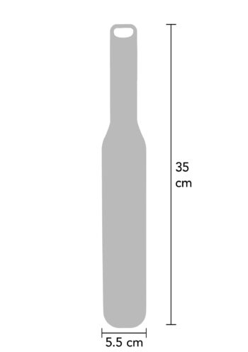 Disegno quotato del paddle Spiked XL: 35 cm di lunghezza, 5,5 cm di larghezza