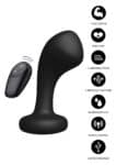 Bullshead Power Anal Plug nero con telecomando senza fili