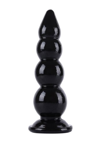 Buttplug Balls 32 cm nero in PVC lucido, vista frontale