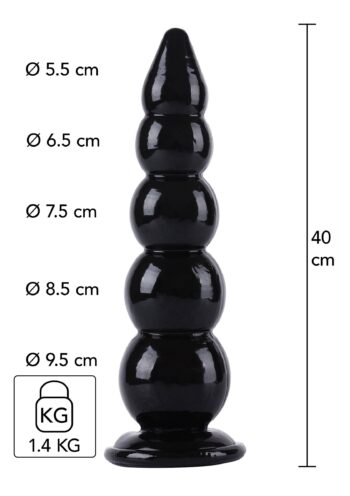 Buttplug Balls 40 cm Hidden Desire Extreme con quote: 5,5 - 6,5 - 7,5 - 8,5 - 9,5 cm e peso 1,4 kg