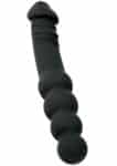 Dual Sided Anal Vibrator nero: lato realistico e lato a quattro sfere