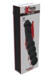 Dual Sided Anal Vibrator nero: lato realistico e lato a quattro sfere