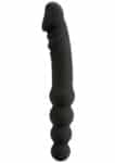 Dual Sided Anal Vibrator nero: lato realistico e lato a quattro sfere