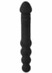 Dual Sided Anal Vibrator nero: lato realistico e lato a quattro sfere