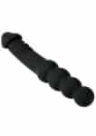 Dual Sided Anal Vibrator nero: lato realistico e lato a quattro sfere