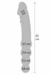Dual Sided Anal Vibrator nero: lato realistico e lato a quattro sfere