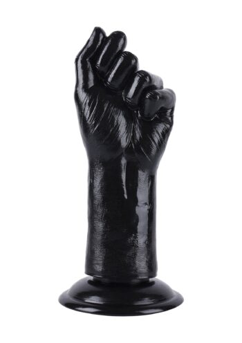 Fist Fucker 24 cm nero di tre quarti, nocche in rilievo