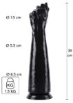 Fist Fucker 39 cm Hidden Desire Extreme con quote: 7,5 cm al pugno, 5,5 cm al polso, 8,5 cm all&rsquo;avambraccio e peso 1,5 kg