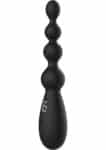Tetra Thrill Anal Vibrator nero con quattro sfere e display del programma