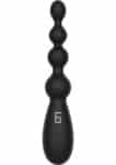 Tetra Thrill Anal Vibrator nero con quattro sfere e display del programma