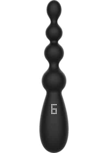 Tetra Thrill Anal Vibrator visto frontalmente, display e tasto di accensione