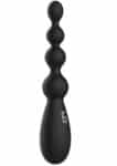 Tetra Thrill Anal Vibrator nero con quattro sfere e display del programma