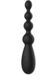 Tetra Thrill Anal Vibrator nero con quattro sfere e display del programma