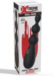 Triple Thrill Anal Vibrator nero con tre sfere e display del programma