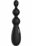 Triple Thrill Anal Vibrator nero con tre sfere e display del programma