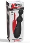 Twin Thrill Anal Vibrator nero con display luminoso del programma