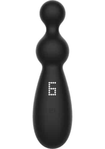Twin Thrill Anal Vibrator visto frontalmente con le due sfere e il display