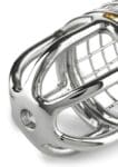 Mr. Steel Matrix Cock Cage in acciaio con gabbia a rete e lucchetto in ottone