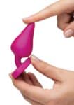 Kit ROMP Luster, tre plug anali in silicone con base a cuore, verde acqua fucsia e blu